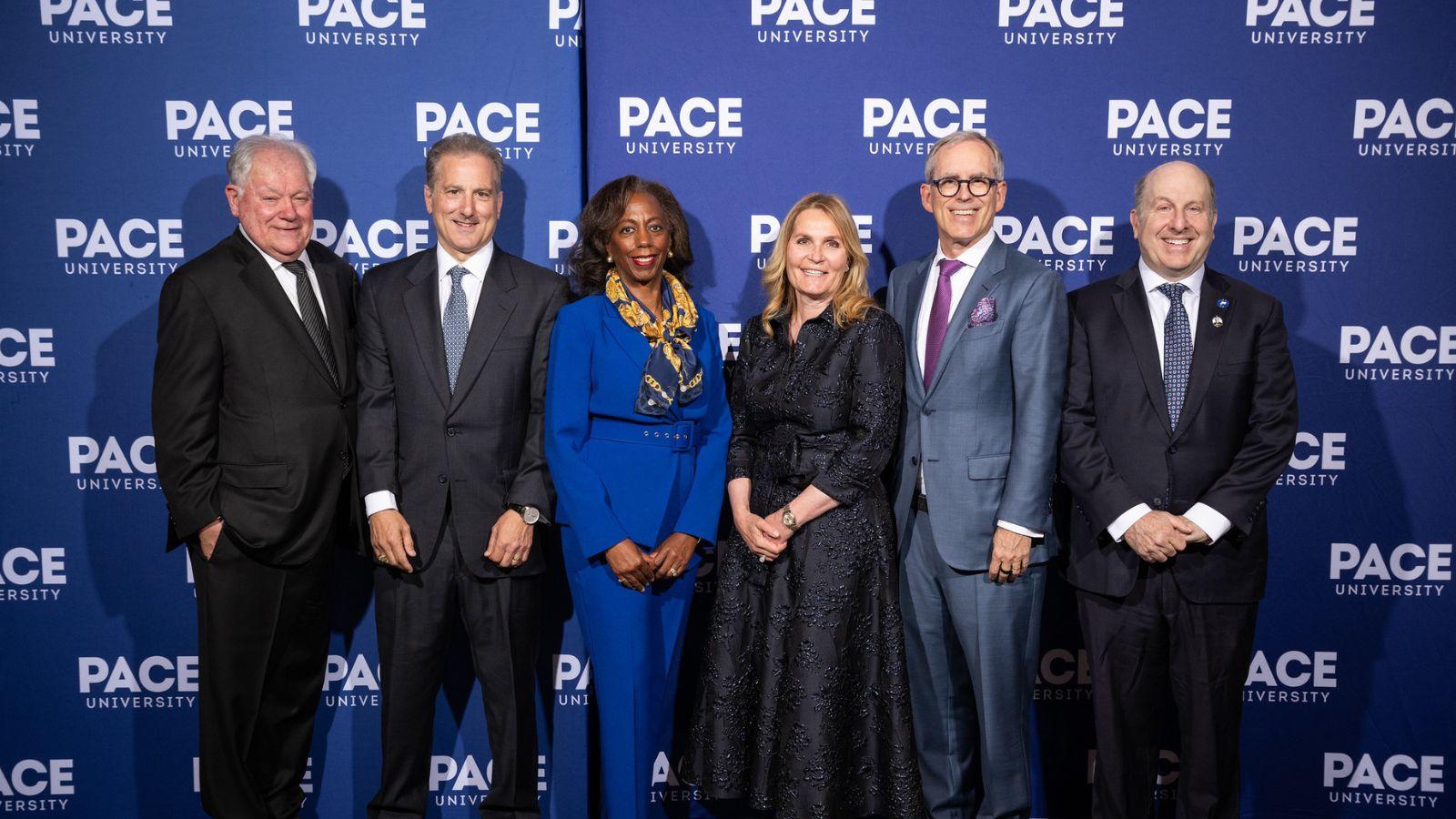 The 2026 Spirit of Pace Awards honorees with President Marvin Krislov.
