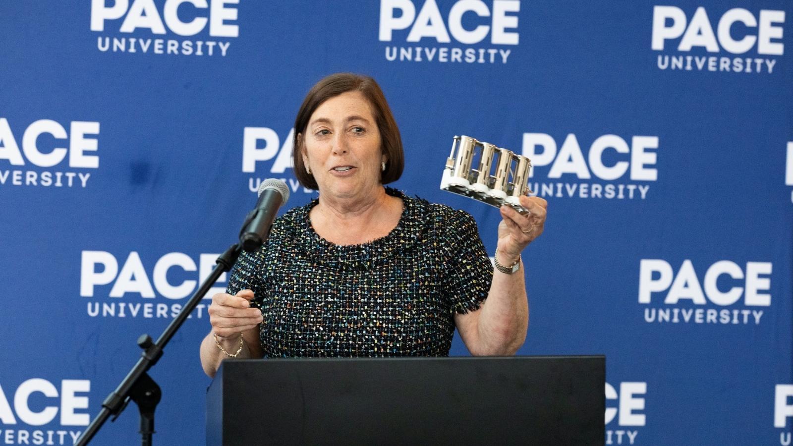 Stephanie Lynn speaks at Westchester Changemakers 2026