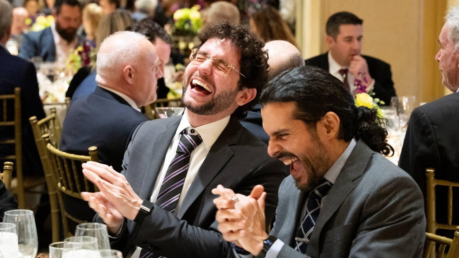 Attendees laughing at the Law Leadership Dinner 2026