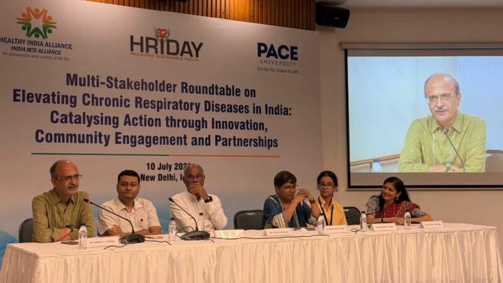 Panel of health experts and stakeholders discussing chronic respiratory diseases in India