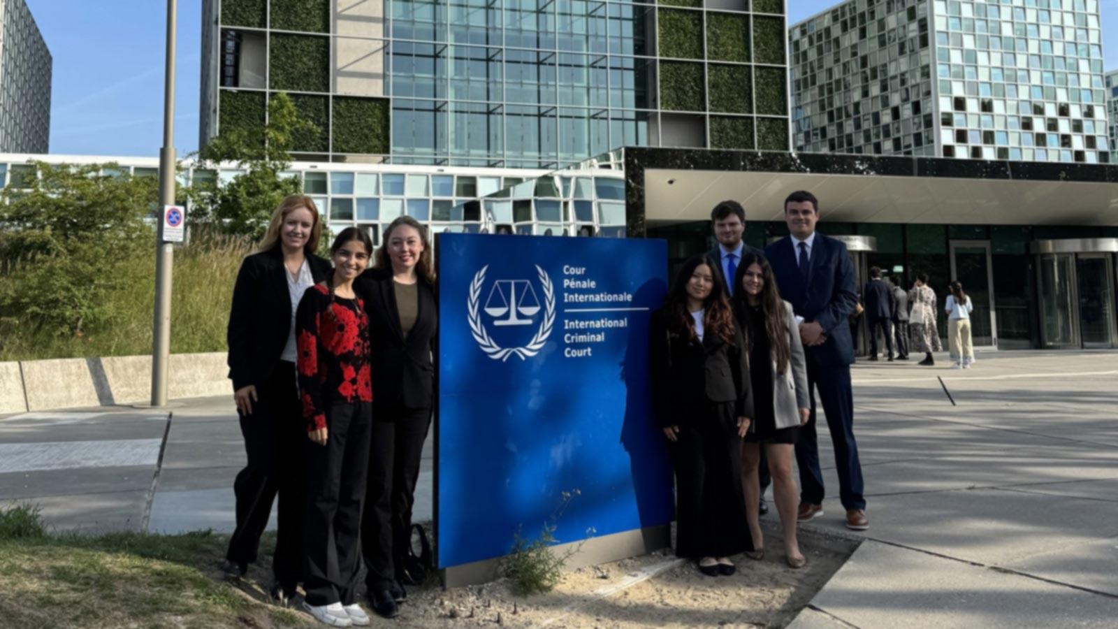 Haub law students at the ICC moot court competition in 2025