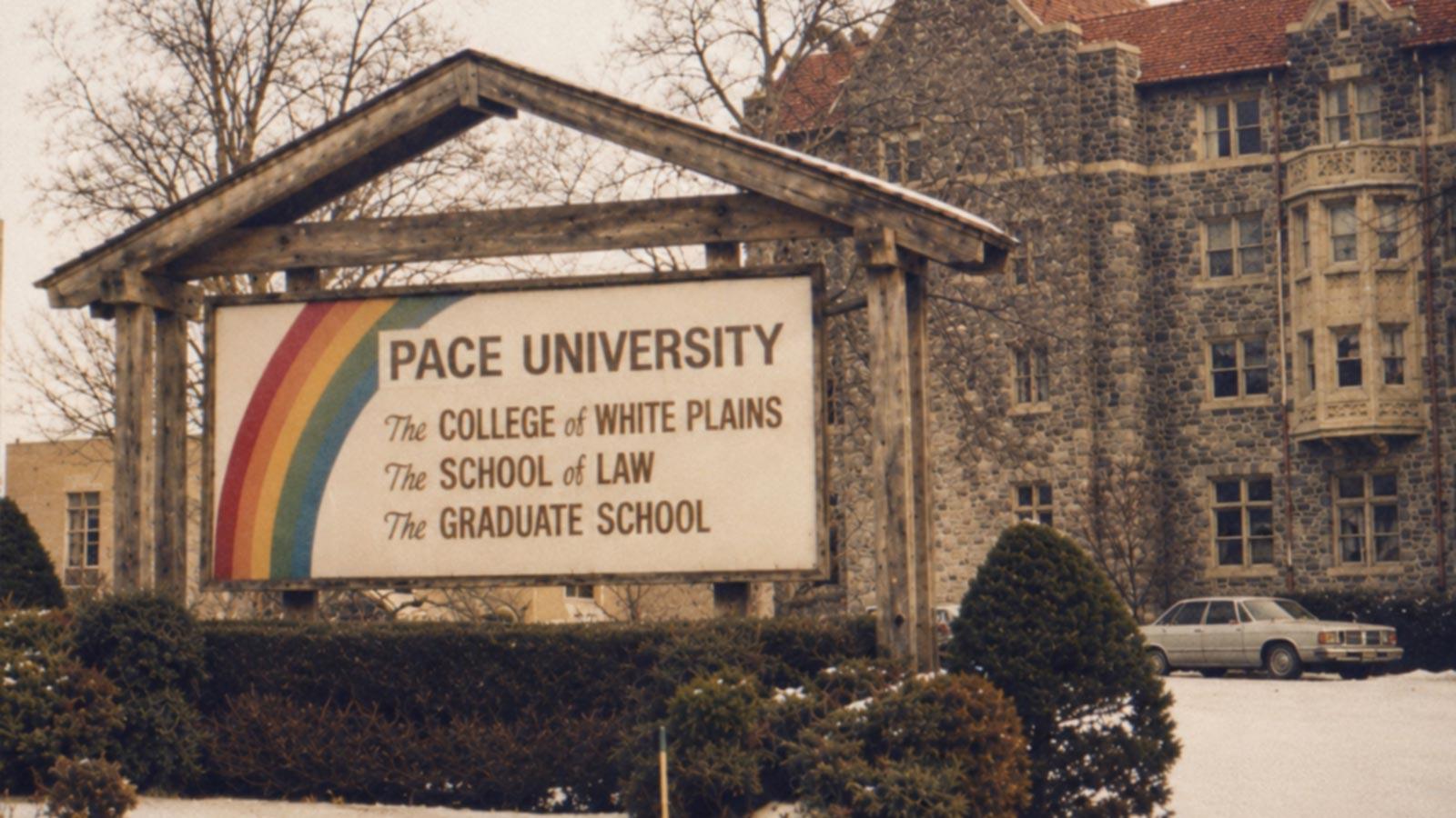 Signage at the Law School in 1976