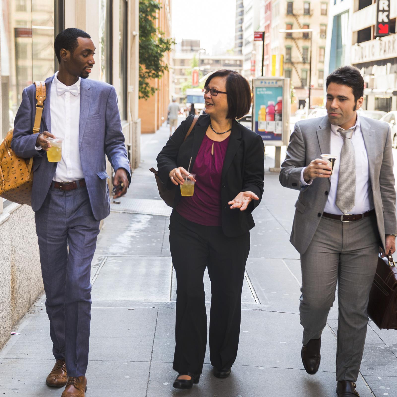 Graduate Students walking around NYC.