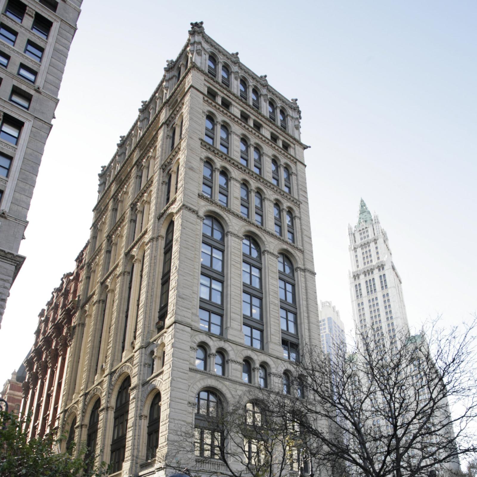 Entrance of 41 Park Row on the Pace University New York City campus.