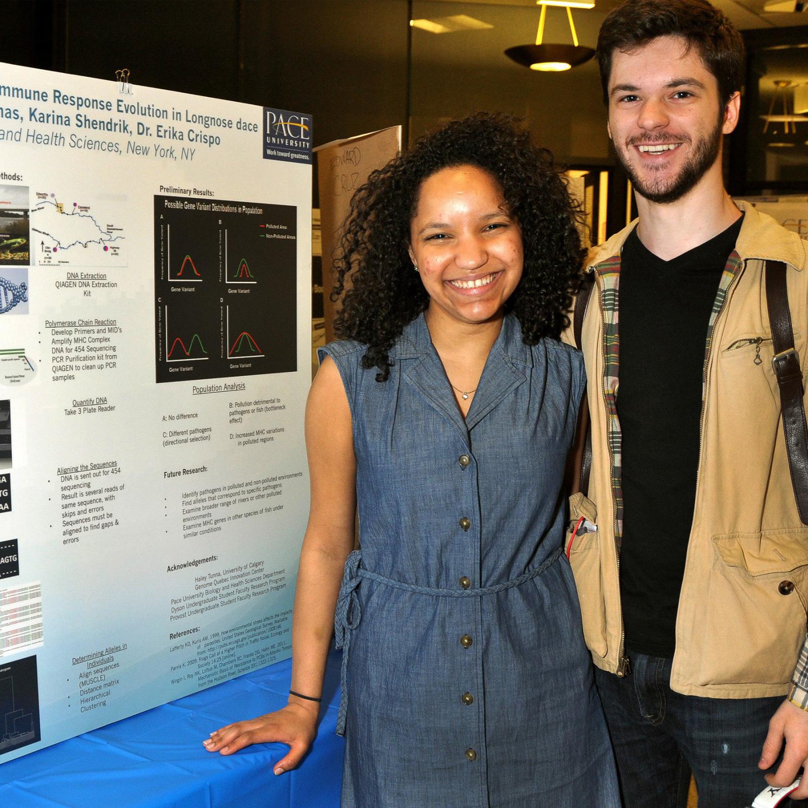 Students presenting their research project.