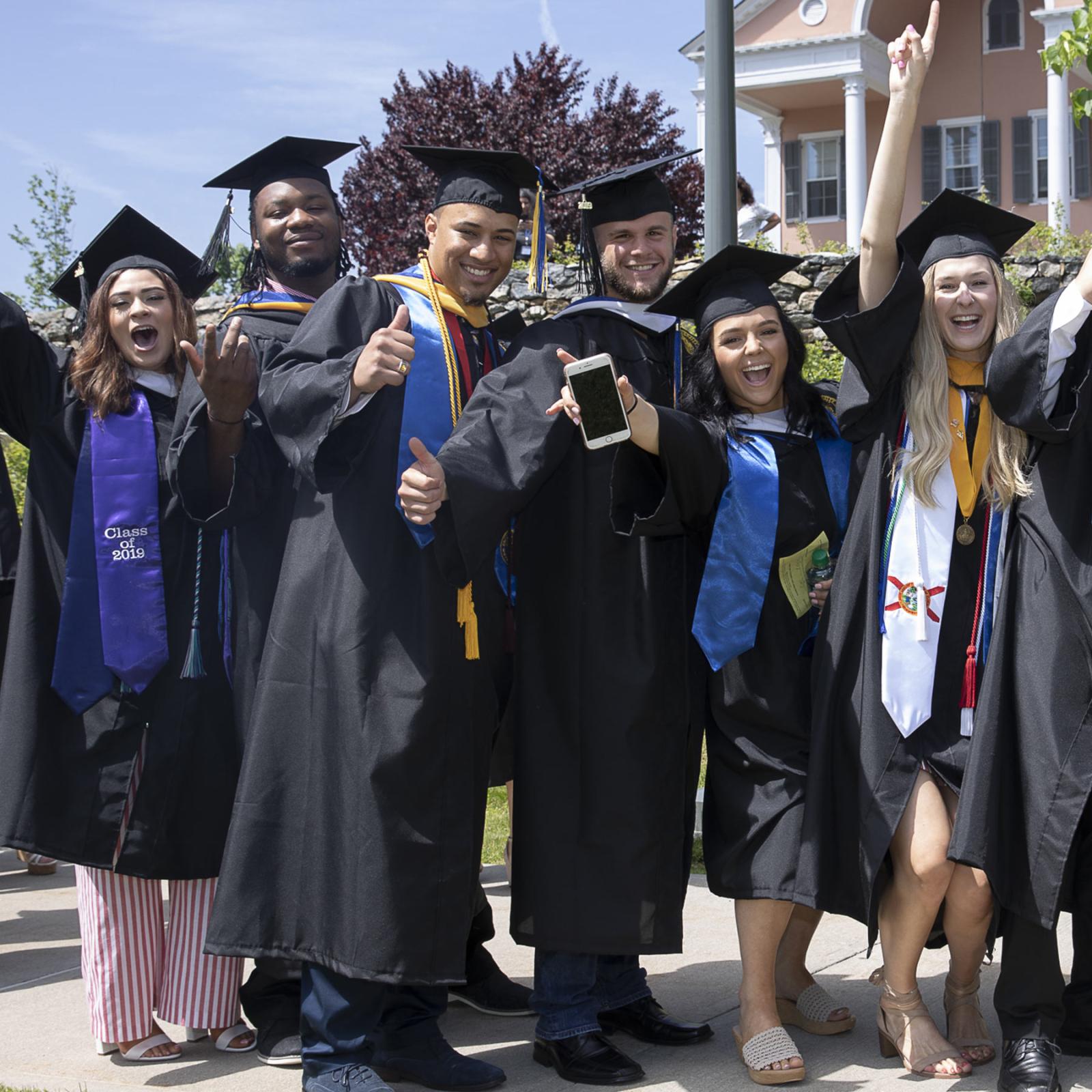 Pace students at commencement