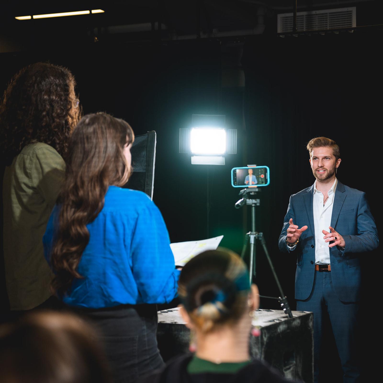 Pace Actors Studio Drama School Students collaborate on a sound stage