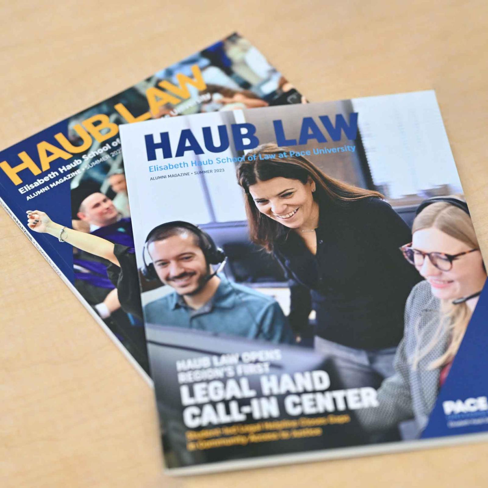 cover of Alumni Magazines for Elisabeth Haub School of Law at Pace University