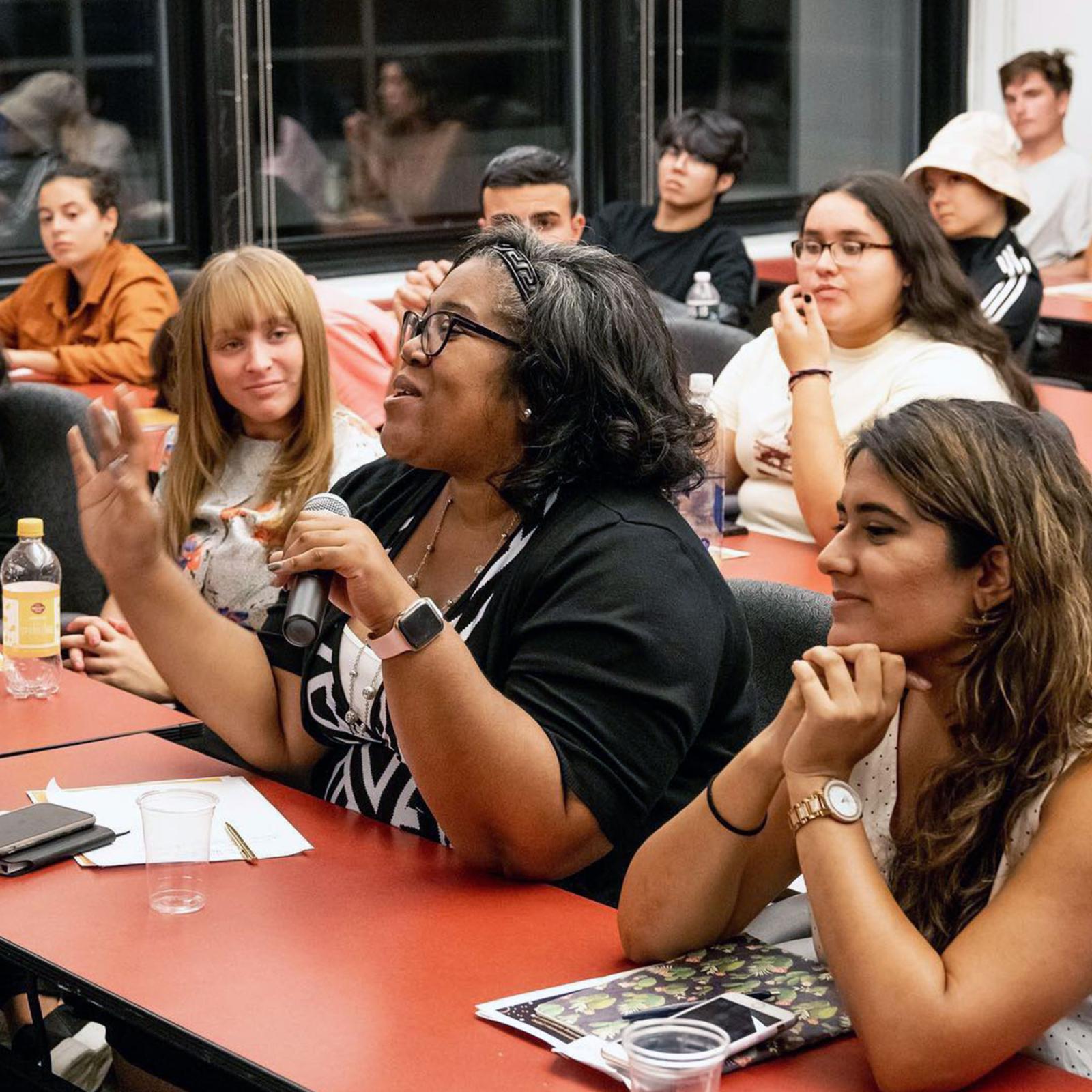 Pace University Public Administration students meeting during a MPA Student Association event