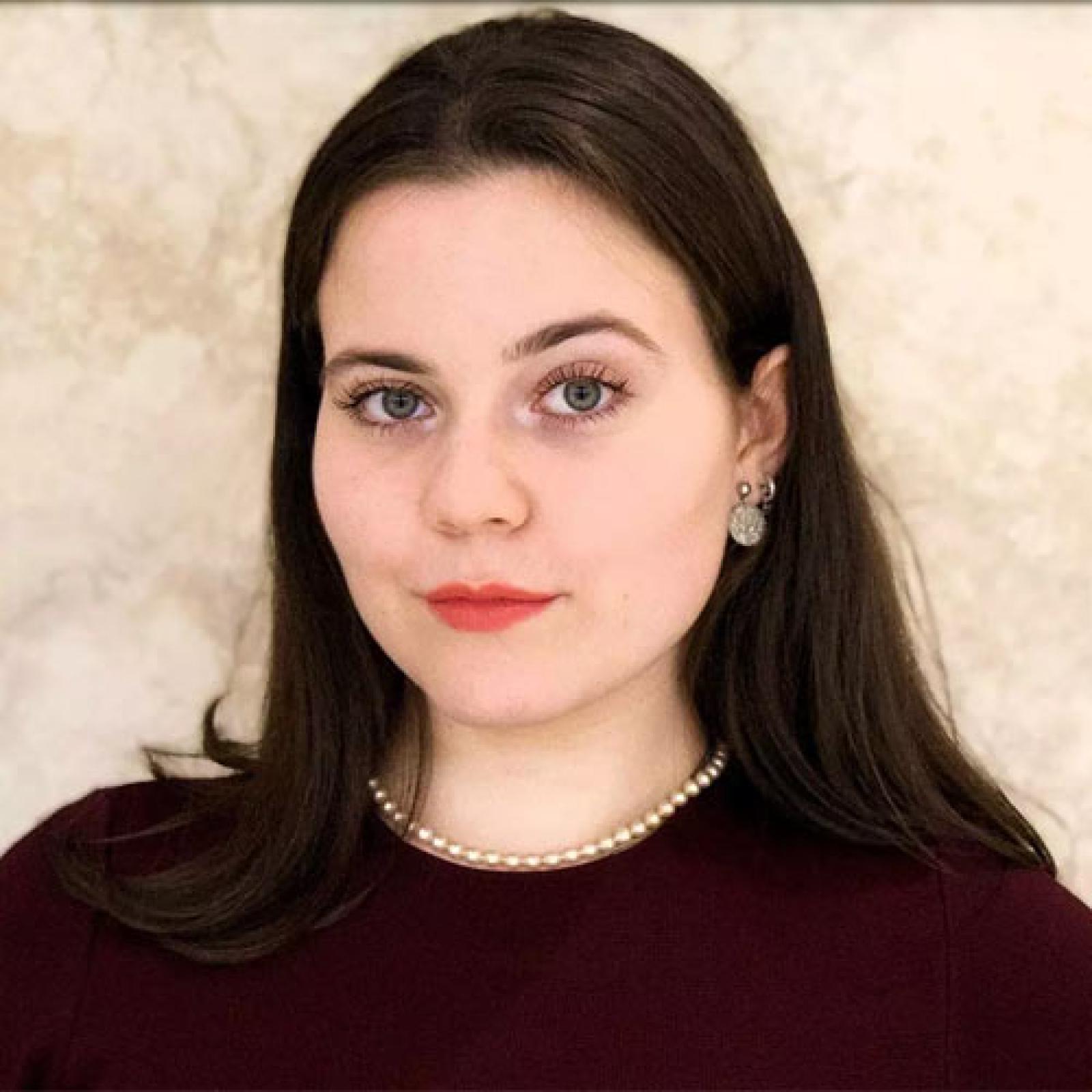 Kristina Krichmaryov, undergrad student at Pace University's Lubin School of Business.