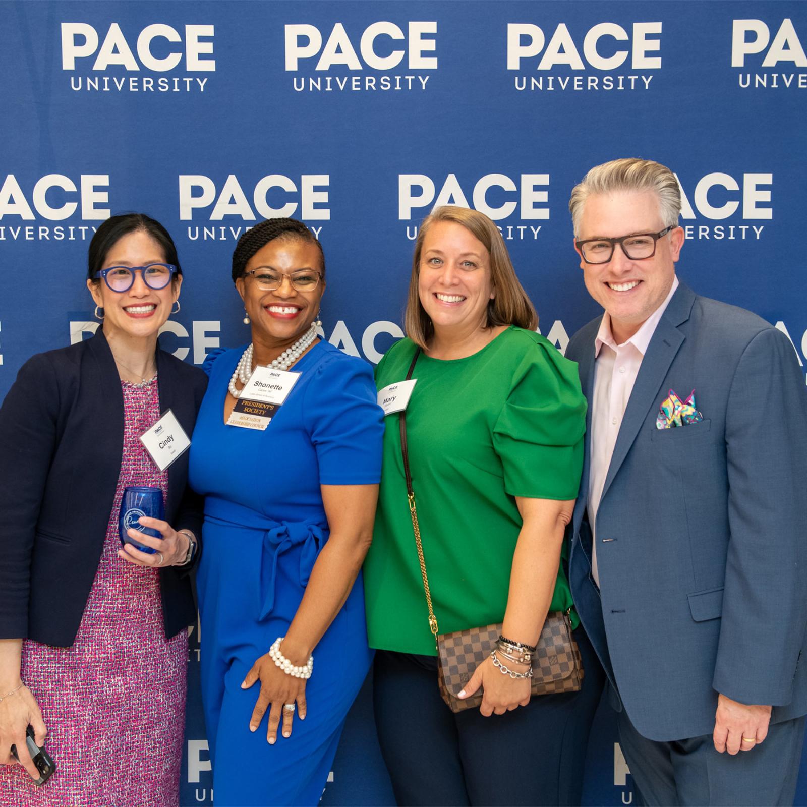 Group of Pace University alumni enjoying the 2024 Reunion.