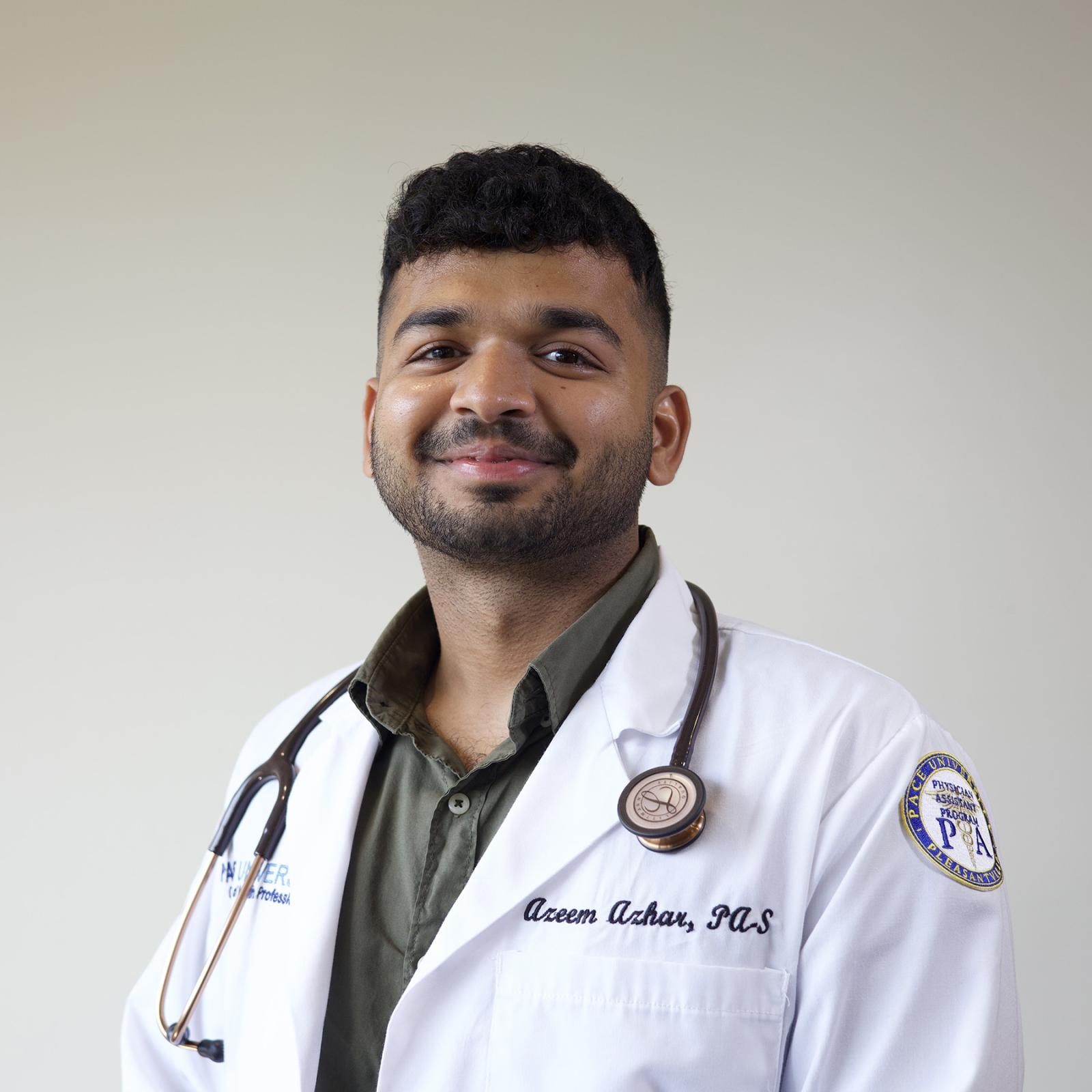Pace University College of Health Professions physician assistant student Azeem Azhar
