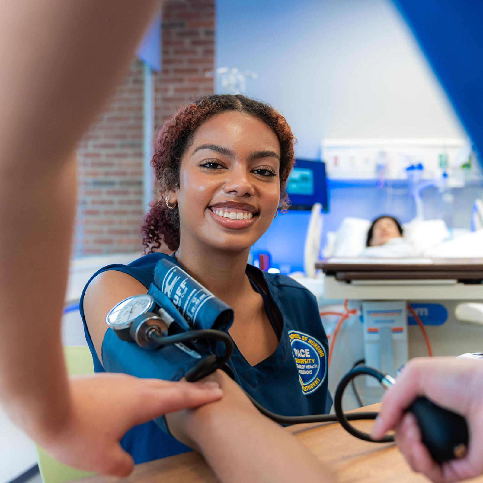 Pace University College of Health Professions student in a bachelor's nursing program