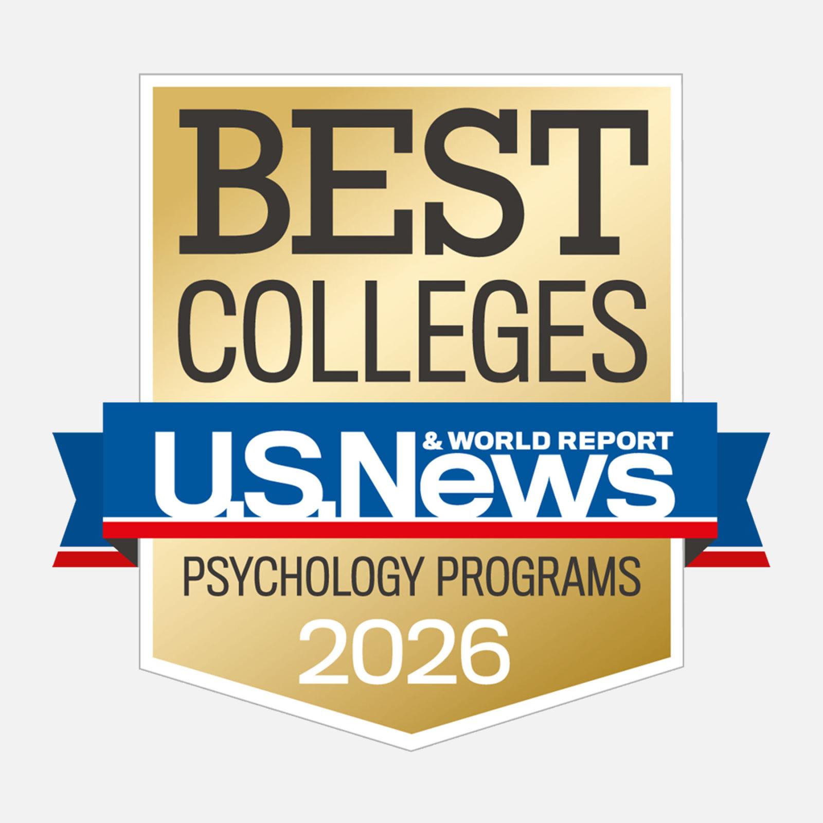 U.S. News and World Report badge of Best Colleges for Pace University Undergraduate Psychology Programs 2026