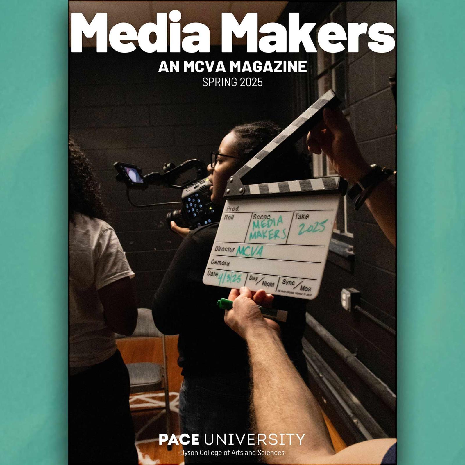 Cover of the Media Makers digital magazine from the Pace University Media, Communications, and Visual Arts Department