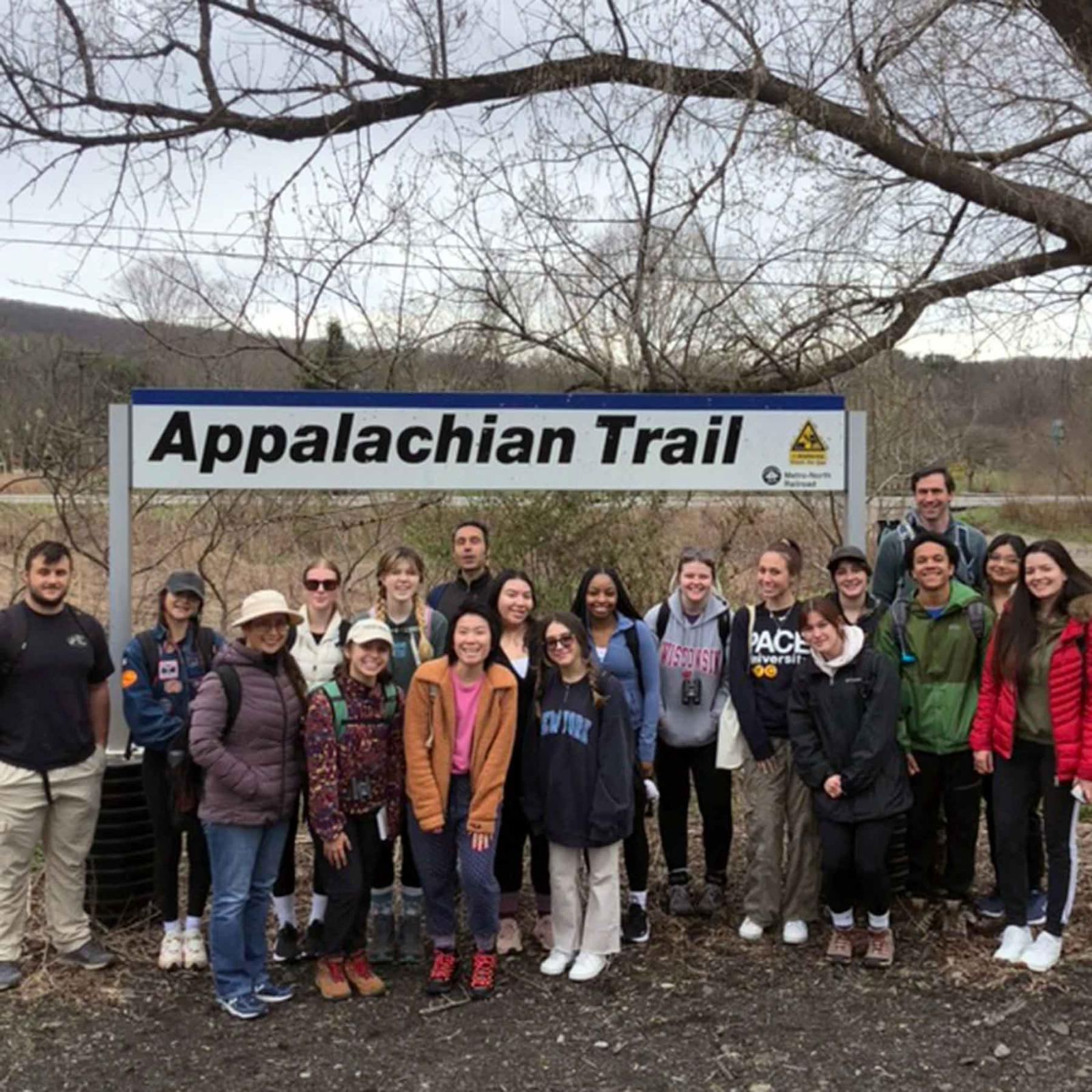 Pace University Peace and Justice Studies students on the Appalachian Trail