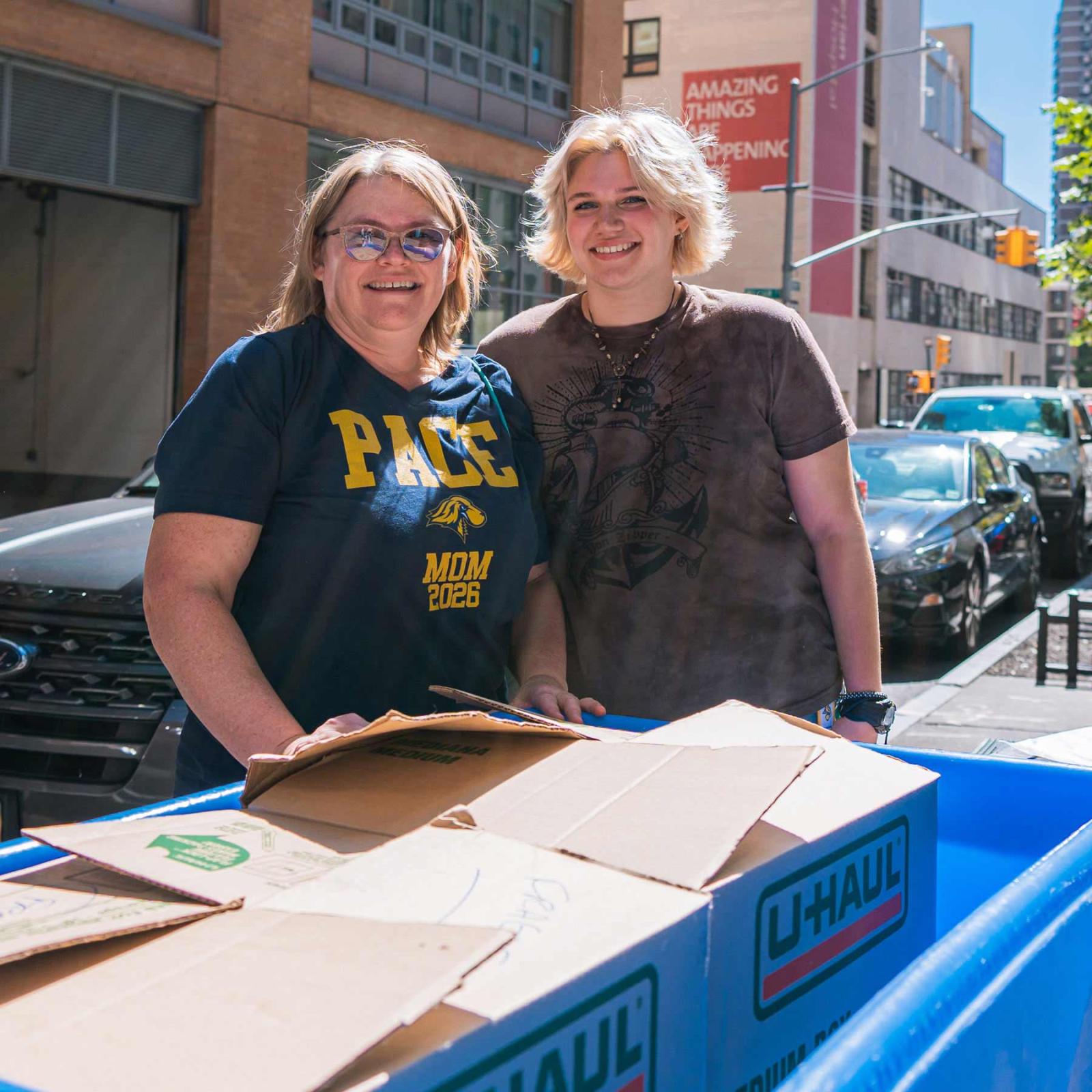 Pace parent and student at move in day.