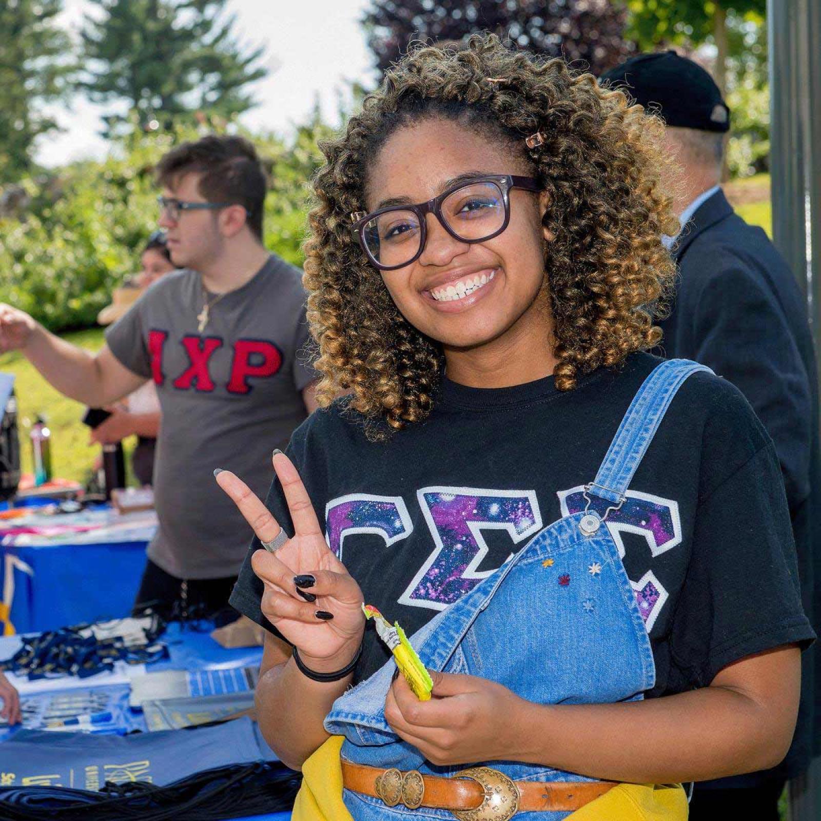 Female pace university student on the Pleasantville Campus.