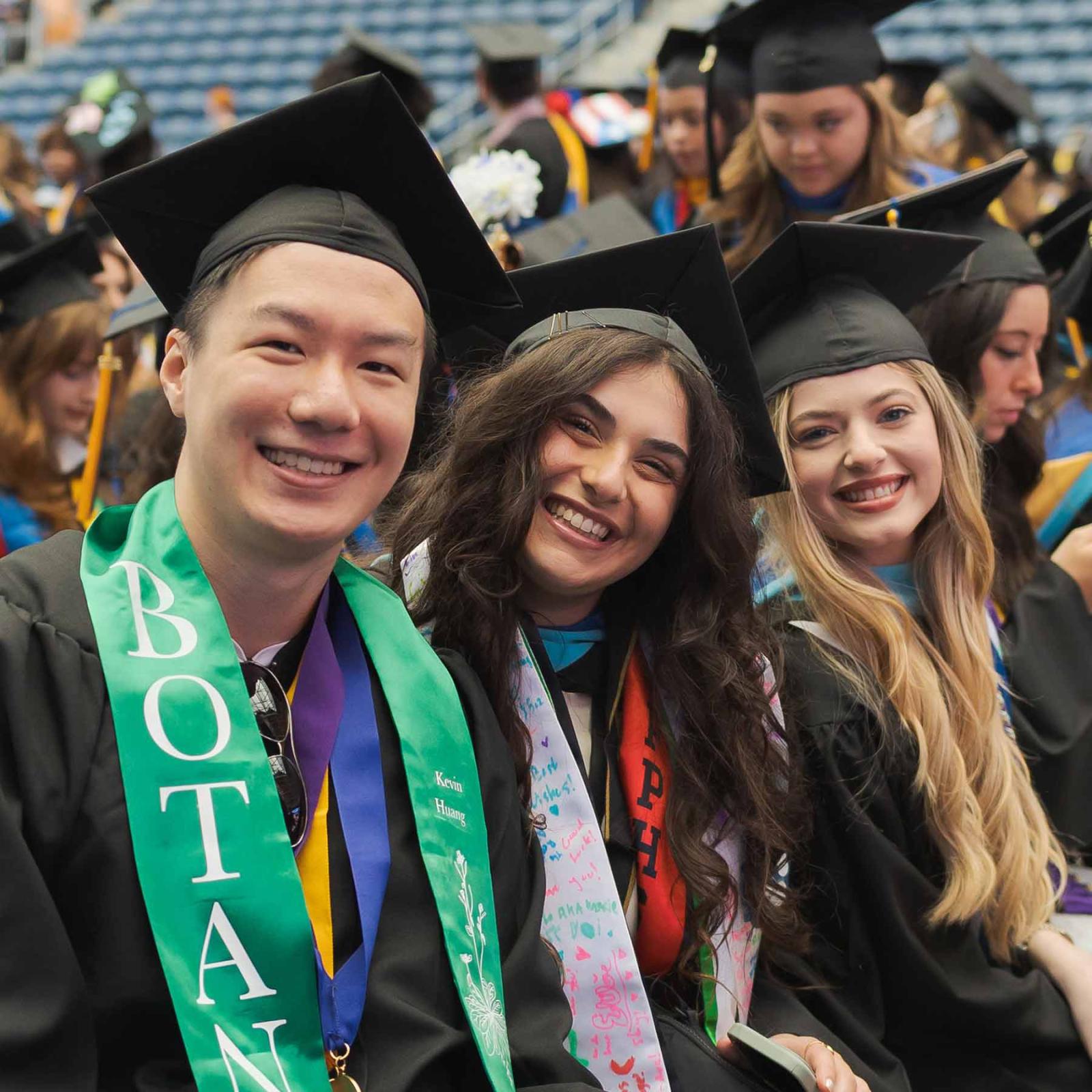 Biology combined degree graduates at Pace University commencement