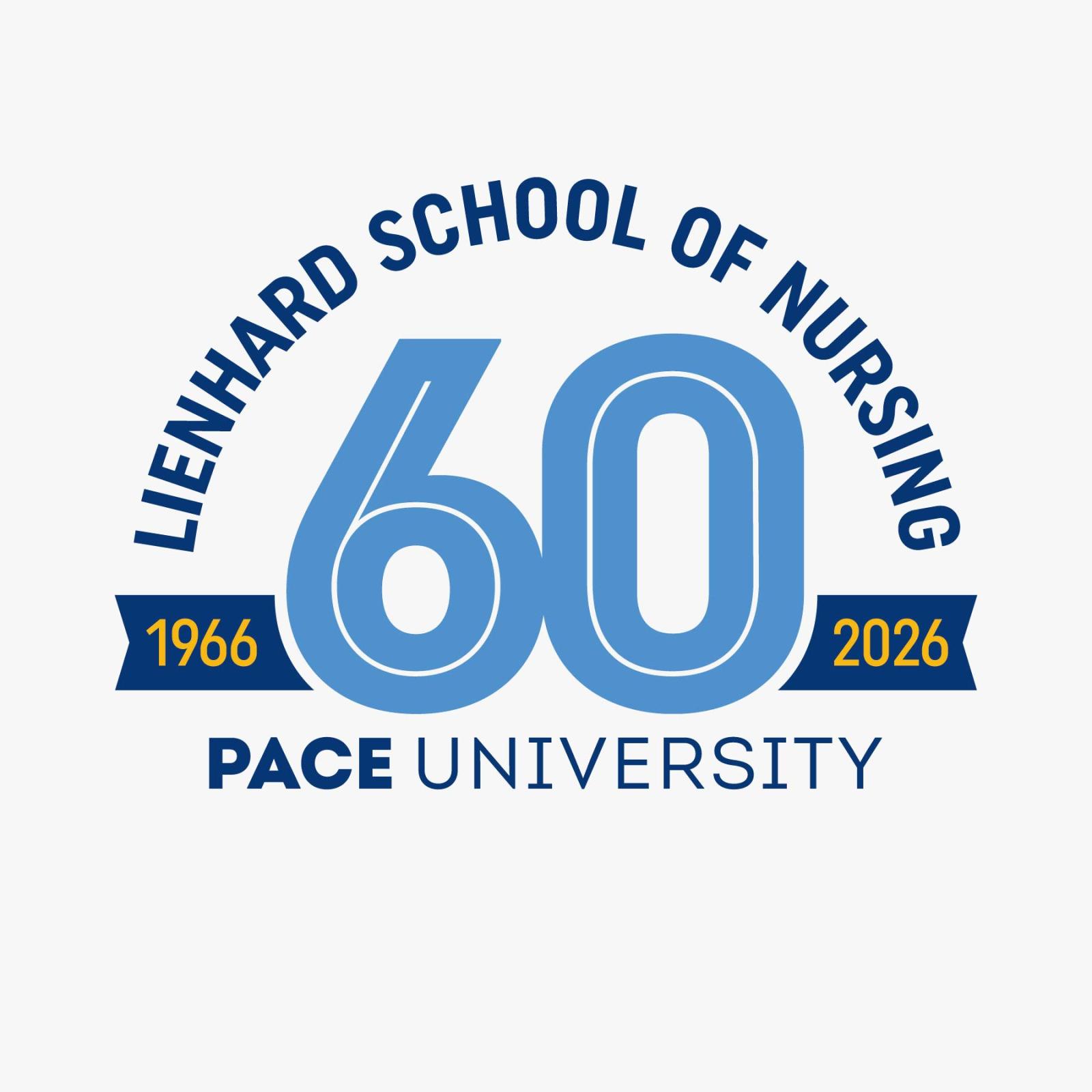 Pace University Lienhard School of Nursing 60th Anniversary logo