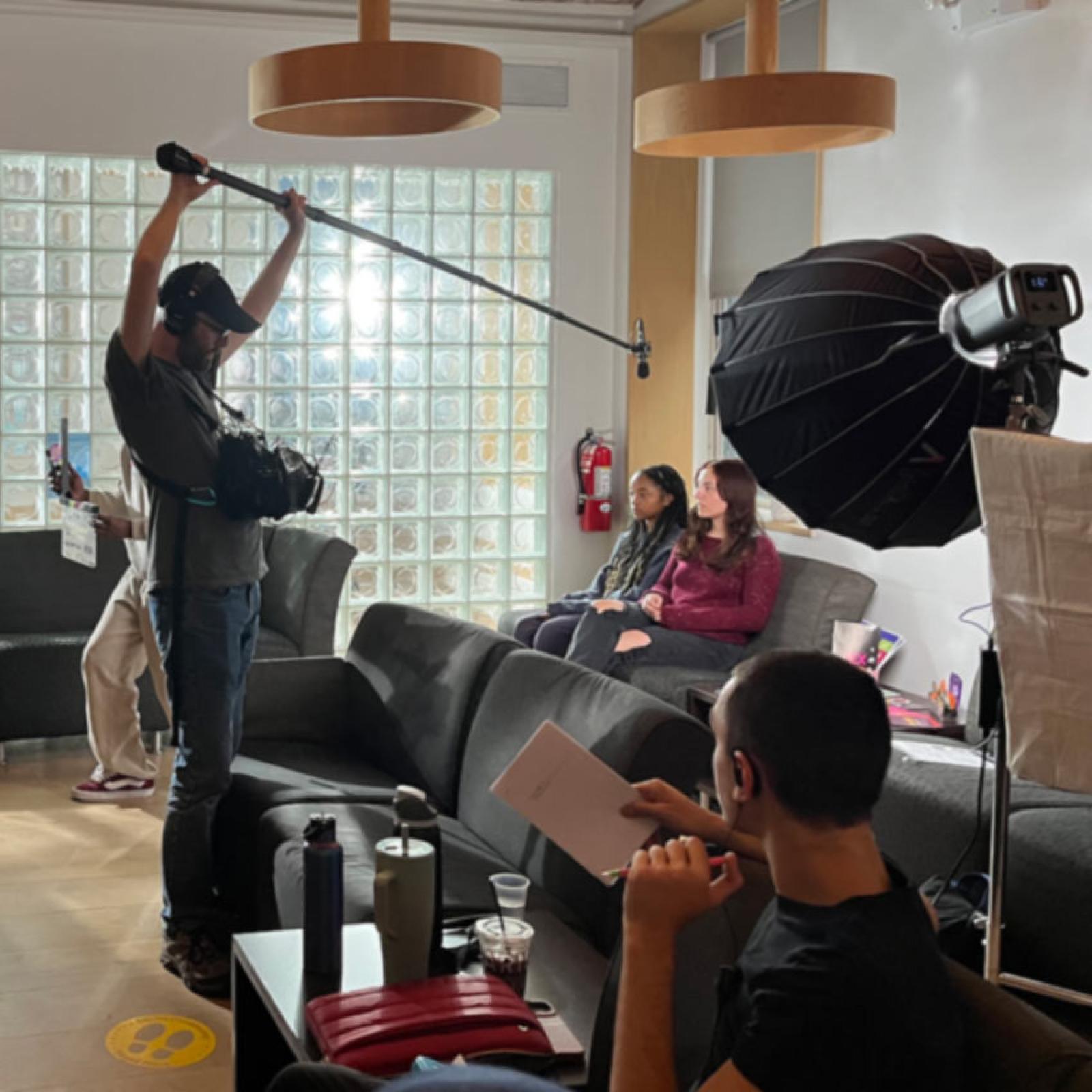 Pace acting students filming a scene