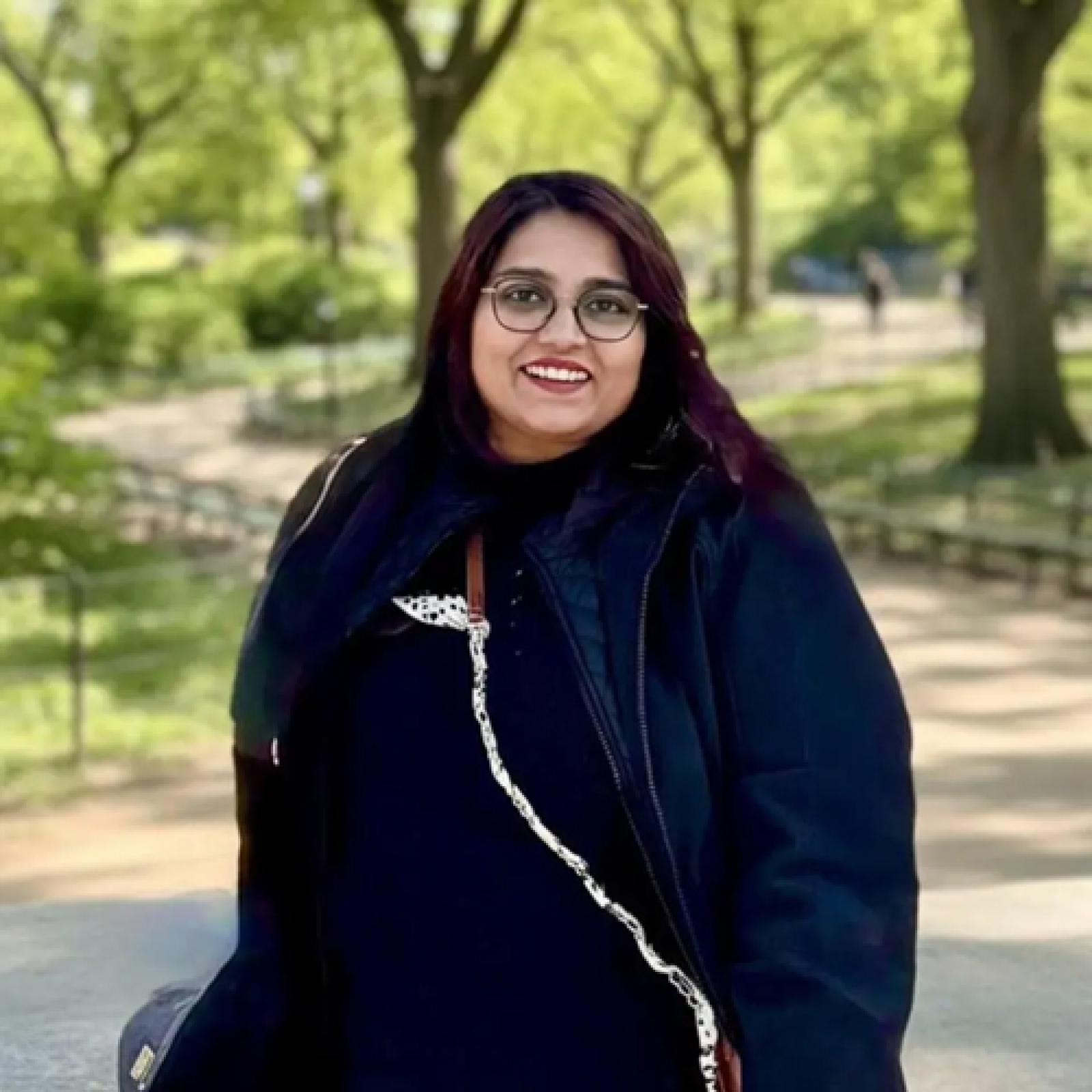 Pace University Lubin student Palak Aarti studying a Marketing Analytics, MBA